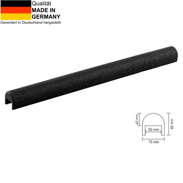 Curb cap 50 black for 5 cm concrete curbstones